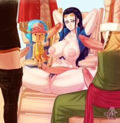 1girls 5boys abs animal_genitalia big_breasts big_nipples big_penis black_eyes black_hair blue_eyes breasts clothing deer female glasses glasses_on_head hat huge_breasts huge_cock huge_nipples imminent_gangbang imminent_sex large_breasts long_hair looking_at_viewer male mammal monkey_d_luffy multiple_boys muscles muscular muscular_male nico_robin nipples one_piece orufowan penis penis_vein post-timeskip pubic_hair pussy reindeer reindeer_antlers reindeer_ears reindeer_humanoid roronoa_zoro sarong shounen_jump small_penis smaller_male smile straight sunglasses tony_tony_chopper usopp vinsmoke_sanji watermark