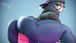 3d :3 animated anthro ass big_butt cat clothing dildo dildo_in_ass dildo_insertion dildo_sitting feline female fortnite fur furry hoodie looking_at_viewer looking_back meow_skulls_(fortnite) no_sound scarlena4 sex_toy short_playtime tagme video video_games