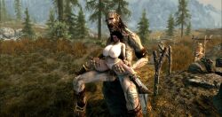 3d animated areola areolae bethesda_softworks big_breasts black_hair blush breasts bruh_moment exposed_breasts female giant giant_(skyrim) holding_legs mp4 nipples nord orgasm pubic_hair pussy sex skyrim sound tagme tanned tanned_female tanned_skin the_elder_scrolls vaginal_penetration video