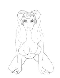 black_and_white female hera_syndulla sketch star_wars star_wars:_battlefront_2 star_wars_rebels twi'lek