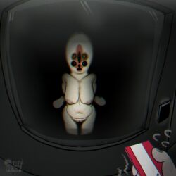 big_breasts breasts first_person_view hi_res horror_(theme) locodemon looking_at_viewer monster scaroused scp-173 scp_foundation slightly_chubby teratophilia