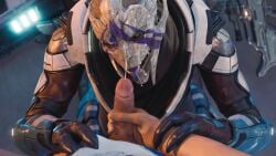 3d 3d_(artwork) absurd_res cum_on_face cumshot doinks-ahoy facial interspecies mass_effect turian vetra_nyx