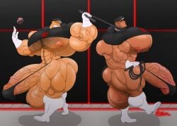 bodybuilder cock daz_candyman hyper hyper_balls hyper_cock hyper_genitalia hyper_penis hyper_testicles male male_only muscles muscular muscular_arms muscular_male muscular_thighs penis pokemon team_rocket testicles