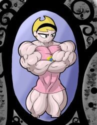 biceps blonde_hair breasts cartoon_network female hair mandy_(billy_and_mandy) muscles muscular muscular_arms muscular_female muscular_legs muscular_thighs the_grim_adventures_of_billy_and_mandy