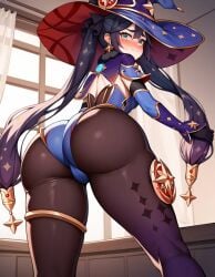 ai_generated big_breasts breasts genshin_ai genshin_impact mona_(genshin_impact) mona_ass sexy_pose