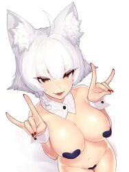 1girls ahoge almost_naked almost_nude animal_ear_fluff animal_ears antenna_hair areola_bulge bare_arms bare_belly bare_breasts bare_chest bare_hands bare_hips bare_midriff bare_navel bare_shoulders bare_skin bare_thighs bare_tits bare_torso belly belly_button birthing_hips black_pasties blush blush_face blush_lines blushed_face blushing_at_viewer blushing_face blushing_female breasts breedable bust_cup busty busty_female busty_girl cat_ears child_bearing_hips cleavage collarbone curvy curvy_body curvy_female curvy_figure curvy_hips dev_(dev0614) dot_nose elbows embarrassed embarrassed_exposed_female embarrassed_expression embarrassed_female embarrassed_nude_female exposed exposed_arms exposed_belly exposed_breasts exposed_midriff exposed_shoulders exposed_thighs exposed_tits exposed_torso eyebrows_visible_through_hair female female_focus female_naked female_only fertile_hips fingernails fingers fuckable fuckable_breasts groin heart_pasties high_resolution highres hourglass_figure large_breasts lean_body lean_figure legs legs_together light-skined_female light-skinned light-skinned_female light_skin light_skin_female light_skinned light_skinned_female lips looking_at_viewer looking_up looking_up_at_viewer medium_hair mostly_nude nail_polish nails naked naked_female naked_woman narrow_waist navel nearly_nude nipple_bulge nipple_pasties nude nude_female nudity open_mouth open_mouth_smile orange_eyes orange_eyes_female original original_art original_artwork original_character parted_lips practically_nude pussy red_fingernails red_nail_polish red_nails shiny_breasts shiny_hair shiny_legs shiny_shoulders shiny_skin shiny_thighs short_hair shoulders simple_background slender_body slender_waist slim_girl slim_waist smile smiley_face smiling smiling_at_viewer smug smug_expression smug_eyes smug_face smug_grin smug_smile solo standing thick_thighs thighs thin_waist tongue upper_body v-line white_background white_eyebrows white_hair white_hair_female wide_hips