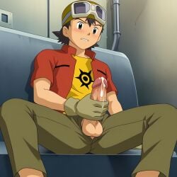 ai_generated digimon digimon_frontier male male_only nude takuya_kanbara young