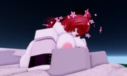 1boy 1girls 3d big_breasts roblox roblox_avatar roblox_studio robloxian sakura_kyouko tagme white_skin wink