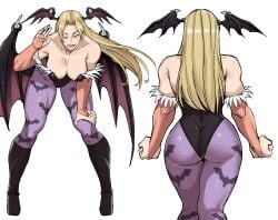 1girls ass big_ass big_breasts blonde_hair breasts cosplay darkstalkers female female_only head_wings huge_ass huge_breasts jujutsu_kaisen large_ass large_breasts mg99 morrigan_aensland_(cosplay) wings yuki_tsukumo