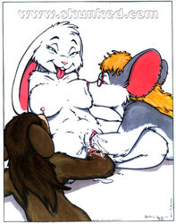 anal anal_fisting anal_sex anthro breast_sucking breasts desiree_lee double_fisting female fisting fucked_silly fur furry glasses half-closed_eyes happy ivory lagomorph leaning_back messy mousey_love_girls nude open_mouth penetration piercing pussy pussy_juice rabbit ridiculous_fit rodent tongue vaginal_fisting vaginal_penetration yuri