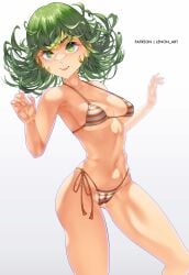 bikini cleavage female female_only lenon_artz micro_bikini one-punch_man revealing_clothes tatsumaki