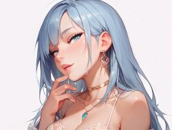 ai_generated blue_hair clothed female softcore