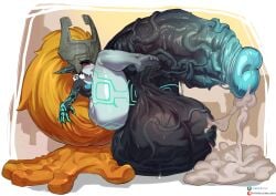 1futa balls balls_bigger_than_body balls_bigger_than_head big_penis erection futa_only futanari gigantic_penis gigantic_testicles humanoid humanoid_penis hyper hyper_balls hyper_penis imp_midna liuskin looking_at_viewer midna nude on_back orange_hair penis penis_bigger_than_body penis_longer_than_knee small_but_hung solo the_legend_of_zelda twilight_princess veiny_penis veiny_testicles