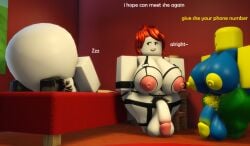 1girls 2futas 3d acorn_hair after_sex big_ass big_breasts black_hair cumflated_belly dialogue english_text flaccid flaccid_penis flaccid_penis_after_sex futanari huge_breasts inflated_belly inflation noob roblox roblox_avatar robloxian sleeping tagme tagme_(artist) text thick_thighs white_body