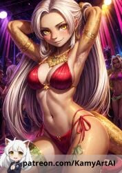 ai_generated anthro bikini female female_only furry furry_female furry_only kamyartai one_piece patreon patreon_username s-snake_(one_piece) seraphim_(one_piece) white_hair