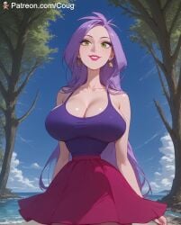 1girls ai_assisted ai_generated big_breasts cleavage coug cougwe disney disney_villains madam_mim purple_hair skirt slim_waist stable_diffusion the_sword_in_the_stone witch