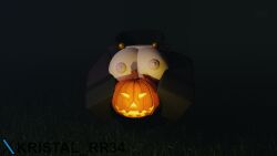 1girls 3d big_breasts blocky_body breasts halloween headless headless_horseman headless_horsewoman kristal_rr34 pumpkin roblox robloxian self_upload tagme twitter_username