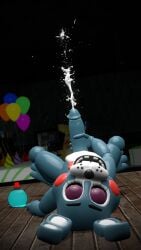 1boy 1male 3d 3d_(artwork) ahh balloon blush cheeks closed_eyes cum cumshot five_nights_at_freddy's five_nights_at_freddy's_2 garry's_mod male masturbation slayerthefox115 solo table toy_bonnie_(fnaf)