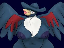 big_breasts breasts female honchkrow plantedpot pokemon tagme