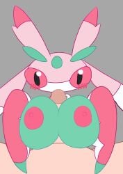 animated animated_png arthropod big_breasts breast_play breasts duo female humanoid insects looking_at_viewer lurantis male male/female nintendo nipples nude paizuri pink_body pink_nipples pokemon pokemon_(species) red_eyes sakana_usagi sex titjob video_games