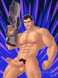 agents_of_mayhem balls boner erection headingsouth male male_only muscles nude penis rod_stone solo solo_male