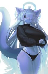 anthro big_breasts breasts clothed clothing female fur furry furry_only looking_at_viewer solo tagme tail underwear woobin94