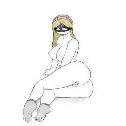 anus ass blonde_hair blue_eyes breasts_out butt countryhumans countryhumans_girl estonia_(countryhumans) laying_on_side medium_ass medium_breasts naked_female nipples nude nude_female pink_headband pink_nipples pink_pussy pussy smile socks thick_thighs thighhighs vagina white_skin xx.canada.xx