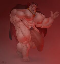 abs balls bara biceps big_areola big_nipples flaccid gab_art gay halloween hyper hyper_balls hyper_genitalia hyper_penis hyper_testicles male male_focus male_only muscles muscular muscular_arms muscular_ass muscular_back muscular_legs muscular_male muscular_thighs nipples pecs penis solo solo_male testicles vampire veins veiny_penis yaoi