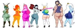 1girls adventure_time arrow ass ass_focus ass_in_dress axe backpack bag bare_shoulders big_ass big_breasts big_butt black_hair blonde_hair blue_body blue_dress blue_shirt blue_skin bottomwear branch breasts bubble_ass bubble_butt cartoon_network cleavage clothed clothing coldarsenal crown dat_ass dress fat_ass female female_only fionna_the_human_girl fire flame_princess footwear forehead_jewel genderbent green_body green_eyes green_hair green_skin grey_background guitar headwear high_heels huge_ass huge_butt huntress_wizard ice_queen ice_queen_(adventure_time) instrument large_ass legwear long_hair looking_at_viewer looking_back marceline mob_face muscular muscular_female musical_instrument open_mouth open_smile pale_skin panties pants pink_eyes pink_hair pink_panties pink_skin presenting princess_bubblegum red_hair shirt shoes short_hair sideboob simple_background sitting skirt smile solo solo_female spread_butt steam susan_strong sword tagme thick thick_ass thick_thighs thighhighs topwear upskirt voluptuous weapon white_hair white_panties wide_hips