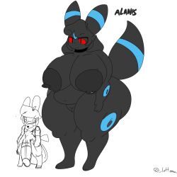 alanis_(lattemon) big_breasts breasts eeveelution female lattemon minun plusle pokemon pokemon_(species) tagme umbreon