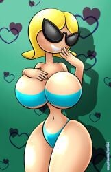 1girls big_breasts blonde_hair breasts female hyperflannel knick_knack sunny_miami