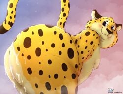 absurd_res anthro ass benjamin_clawhauser big_ass big_butt blush blush_lines bodily_fluids brown_eyes bubble_ass bubble_butt cheetah cum cum_drip cum_on_butt disney dripping fat_ass fat_butt felid feline fur genital_fluids hi_res looking_at_viewer male mammal nipples overweight overweight_male pony_dreaming raised_tail side_view smile solo spots spotted_body spotted_fur steam sweat sweatdrop sweaty_body sweaty_butt sweaty_legs sweaty_thighs tail thick_ass thick_thighs yellow_body yellow_fur zootopia