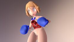 1girls 3d 3d_(artwork) aged_up belly_punch blonde_hair blue_boxing_gloves blue_eyes blue_gloves blush boxing boxing_gloves cum cumming defeated ejaculation mmd mouth_guard mouthguard mouthpiece nintendo pokemon pokemon_xy punch punching red_boxing_gloves red_gloves ryona semen serena_(pokemon) short_hair