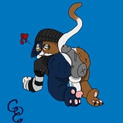 1:1 absurd_res ass ass_up balls clothed clothing digital_drawing_(artwork) digital_media_(artwork) disembodied_penis domestic_cat duo emo epic_games feet felid feline felis fortnite ftm_crossgender fur furry genderswap_(ftm) genitals hi_res hindpaw hoodie hot_dogging long_sleeve_shirt male male/male mammal meow_skulls_(fortnite) mottled multicolored_body multicolored_fur partially_clothed paws penis rule_63 superabsurd_res thegoatofgoats topwear two_tone_tail vein veiny_penis video_games white_body white_fur