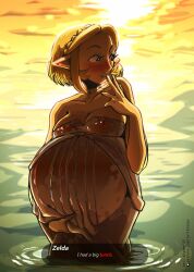 after_vore ambiguous_prey big_belly big_breasts blonde_hair breasts breath_of_the_wild cleavage dress english_text female holding_belly human hylian implied_vore lake nintendo patreon_username pointy_ears post-vore princess_zelda short_hair stomach_bulge stuffing tagme tail-blazer tears_of_the_kingdom the_legend_of_zelda unseen_character visible_nipples vore vore_belly weight_gain wet wide_hips zelda_(tears_of_the_kingdom)