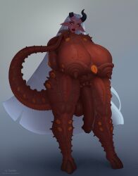 1futa 2d animal_genitalia_on_humanoid areolae armor balls breasts breasts_bigger_than_head chubby chubby_female demon demon_futa demon_girl eleonore flaccid full_body futa_only futanari horned_humanoid horse_penis horsecock horsecock_on_humanoid huge_ass huge_breasts huge_cock humanoid intersex living_clothes monster_girl nipples nude penis plump red-skinned_futanari red_skin solo spiked_penis standing thick_thighs thunder_thighs voluptuous xianetta