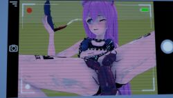 1girls 3d body_writing cat_lingerie cum cum_on_body cum_on_face cumshot fox_ears fox_girl fox_tail heart-shaped_pupils insectophilia insects koikatsu long_hair oc original_character pink_eyes pink_hair recording sayo_(sayo_lustfull) sayo_lustfull small_breasts tagme triple_penetration