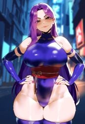 ai_generated ass ass_focus big_ass big_breasts big_butt big_thighs clothing dijiai female female_only focus from_front_position front_view hands_on_hips hourglass_figure looking_at_viewer marvel marvel_rivals psylocke psylocke_(marvel_rivals) round_ass round_butt thick thick_ass thick_butt thick_legs thick_thighs thighs wide_hips