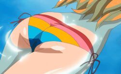 10s 2012 animated animated ass ass_focus bikini close-up female from_behind hip_focus long_hair nami_(one_piece) one_piece one_piece_special:_glorious_island orange_hair side-tie_bikini_bottom solo swimming swimsuit tagme water