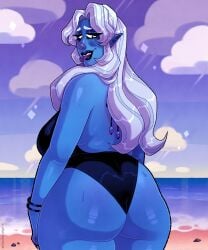 1girls alternate_version_at_source alternate_version_available bbw big_ass big_butt blue_diamond_(steven_universe) bubble_ass bubble_butt chubby chubby_cheeks chubby_female fanart fat_ass fat_butt fat_female fat_thighs fat_woman female large_ass large_butt monathetrampire pinup sideboob steven_universe sweat sweatdrop sweating sweaty sweaty_ass sweaty_butt swimsuit thick thick_ass thick_legs thick_thighs thunder_thighs thunderthighs