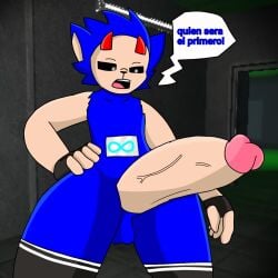 big_penis blue_body blue_fur demon majin_tubby_ penis_size_difference slendytubbies slendytubbies_3 slendytubbies_oc