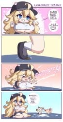 2025 blonde_hair huge_breasts jcdr lactation pokemon tagme underboob wet_shirt willow_(jcdr)