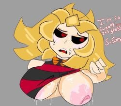 brightdowne large_breasts original_character pokemon_gajinka sweat sweatdrop sweating sweaty_body sweaty_breasts