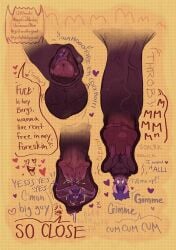 2024 anthro aubergine_(voraciousollie) balls biped bodily_fluids dark_body dark_skin digital_media_(artwork) duo extreme_size_difference female female_anthro female_on_human foreskin foreskin_play foreskin_vore fur genital_fluids genitals grey_body grey_fur hair heart_eyes heart_symbol hearts_around_head hi_res human human_on_anthro interspecies larger_human larger_male long_foreskin male male/female male_human male_on_anthro mammal masturbation micro nude nude_anthro nude_female penetration penile penile_masturbation penis penis_riding precum purple_hair simple_background size_difference smaller_anthro smaller_female tail tail_fetish tail_in_urethra tail_insertion tail_play urethral urethral_penetration vein veiny_penis voraciousollie vore yellow_background