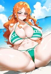 ai_generated bikini female female_only nami_(one_piece) one_piece vaporeeoniteai