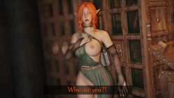 2girls demon demon_girl dialogue elf elf_female elf_girl fingering fingering_partner library masturbation orange_hair public public_nudity public_sex skyrim sound squirting succubus tagme the_elder_scrolls video yuri yuri