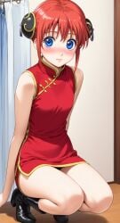 ai_generated chinese_clothes cunny gintama kagura_(gintama) red_hair teenage_girl