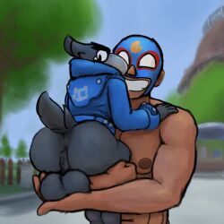 brawl_stars crow_(brawl_stars) el_primo_(brawl_stars) gay male/male male_only mood_18+_(artist)