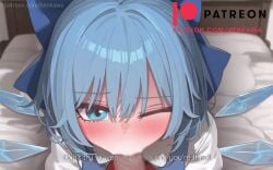 1boy 1girls 2d 2d_animation :>= animated ass audible_creampie audible_speech bed blinking blue_bow blue_eyes blue_hair blush cirno clothed_sex cum cum_in_mouth cum_inside cum_overflow cumdrip deepthroat ejaculation embodiment_of_scarlet_devil english_text erection fairy fairy_wings fellatio female hair_between_eyes hairbow henkawa ice ice_wings internal_cumshot irrumatio japanese_audio large_penis live2d longer_than_10_seconds looking_at_viewer moaning oral orgasm penis pov pov_crotch pov_hands puffy_short_sleeves ribbon short_hair shorter_than_30_seconds small_breasts solo sound straight subtitled sweat tagme touhou video voice_accted wings