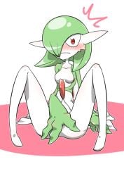 ^^^ between_legs blush bob_cut breasts caught closed_mouth collarbone colored_skin commentary_request constricted_pupils embarrassed female female_masturbation fingering gardevoir green_hair green_skin hair_over_one_eye hand_between_legs humanoid kazamidoririnn knees_up legs looking_at_viewer masturbation multicolored_skin nose_blush one_eye_covered outline partial_commentary partially_visible_vulva png pokémon_(species) pokemon pokemon_(species) red_eyes short_hair simple_background small_breasts solo spread_legs surprised thighs two-tone_background two-tone_skin white_background white_outline white_skin wide-eyed